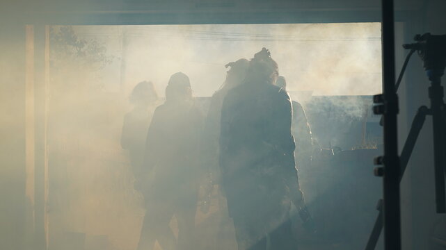 BTS shots of a local short film production callled "Come back later"