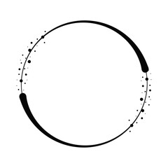 Black circle frame.	