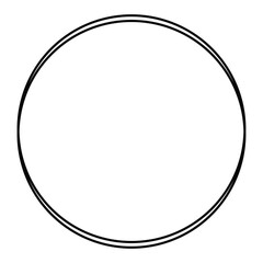 Black circle frame.	