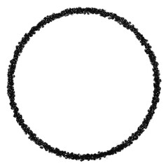 Black circle frame.	