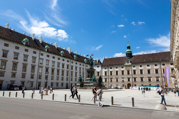 Fototapeta premium Monument to the first Austrian Emperor Franz I in the Hofburg Palace complex, installed in 1846, by Pompeo Marchesi
