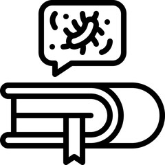 Biology education line icon