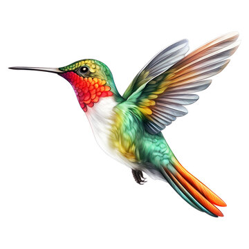 beautiful hummingbird painting.
