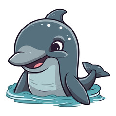 Smiling dolphin design