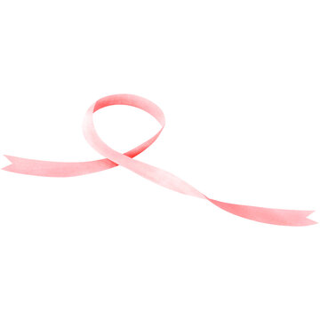 Red ribbon watercolor
