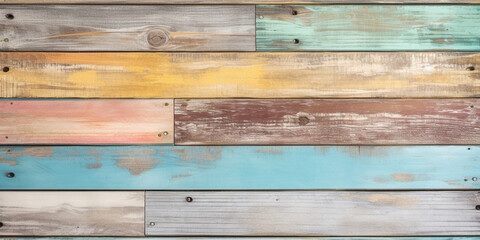 Colorful pastels wood texture horizontal background