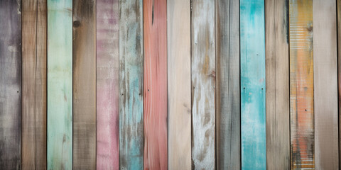 Colorful pastels wood texture horizontal background