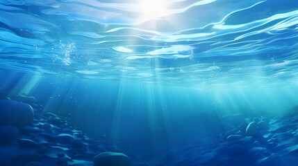 Fototapeta na wymiar Underwater in the ocean background