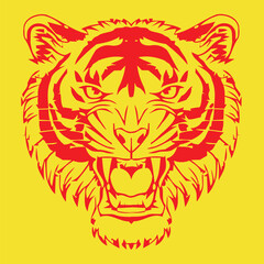 tiger head vector illustration