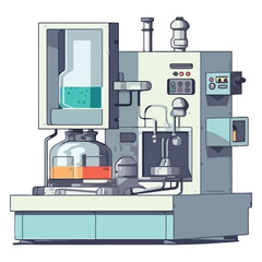 Modern factory machinery