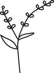 Botanical Lineart Clipart Wildflowers Clipart Floral Line Art Pencil Drawing Herbs Illustrations Minimalist Bouquets Wreath Leaves Flowers
