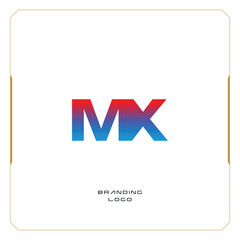 MX Letter M Combination Monogram Logo
