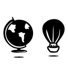 travel around the world vector 