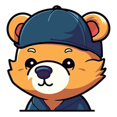 Cute winter teddy bear brings joy and happiness