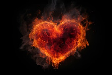Obraz na płótnie Canvas heart of fire