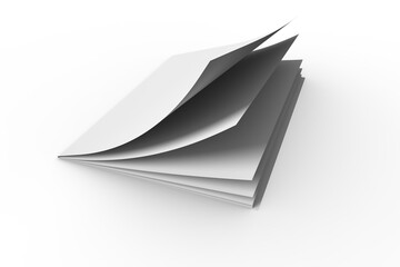 Digital png illustration of white notebook on transparent background