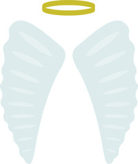 Digital png illustration of angel symbols on transparent background