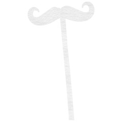 Digital png illustration of artificial mustache on transparent background
