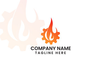 Fire gear logo design. Gear fire logo. Business. Gear vector. Gas. Flame vector Premium template. Unique. Finance. Modern. Service center. Repair