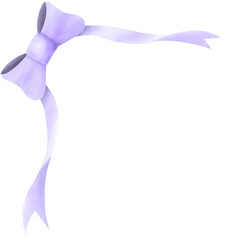 Purple ribbon watercolor