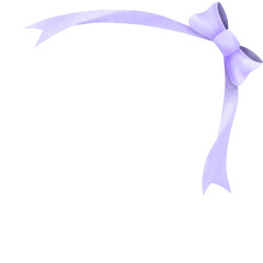 Purple ribbon watercolor