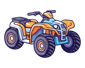Colored quad bike