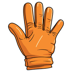 Obraz premium Cute hand with protective glove