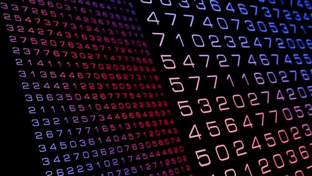 Numeric code unlocking the mathematical concept with data movement and computer animation. Data pattern creating an engaging visual design with numbers and textures in a digital backdrop