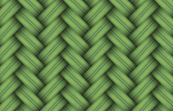 woven palm leaf pattern texture background