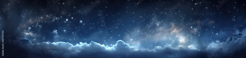 Canvas Prints universe landscape panoramic view. generative ai