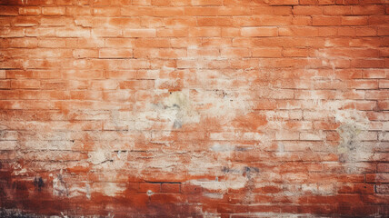 Fototapeta premium Grunge red orange brick wall pattern.