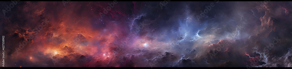 Canvas Prints universe landscape panoramic view. generative ai