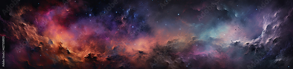 Canvas Prints universe landscape panoramic view. generative ai