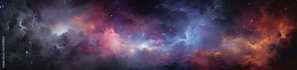 Canvas Prints universe landscape panoramic view. generative ai