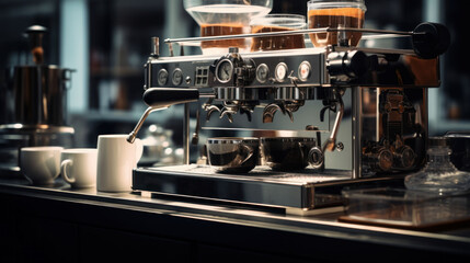 Coffee maker or coffee extractor make espresso