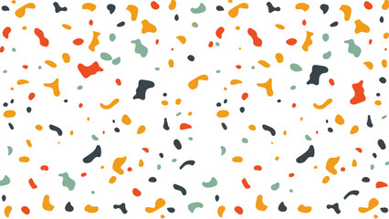 Abstract pattern with colorful dots and dashes.