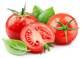 Tomato isolated on white background