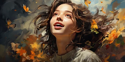 illustration of beautiful playful portrait, women impressionist, generative AI © VALUEINVESTOR