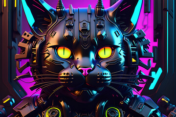 graffiti on cat Generative AI