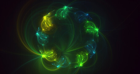 3D rendering abstract round light background
