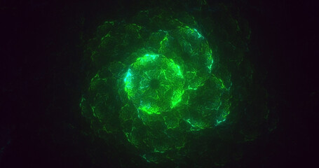 3D rendering abstract colorful fractal light background