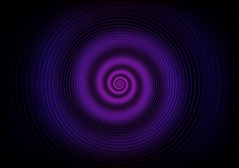 Abstract spiral hold line wave circle dark purple background