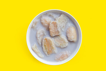 Banana in coconut milk. Thai dessert