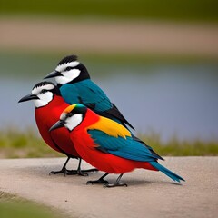 Fototapeta premium blue and yellow macaw