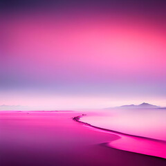 Pink gradation sea.
Generative AI
