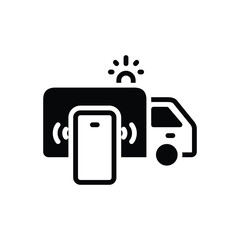 Black solid icon for immediately