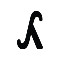 Black solid icon for lambda