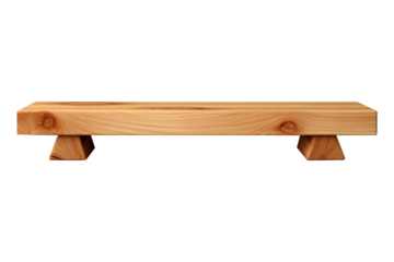 Shelf wall wooden for minimalist design. Generative Ai