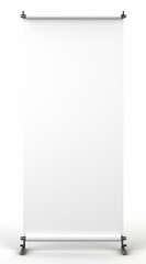 Roll up blank white banner