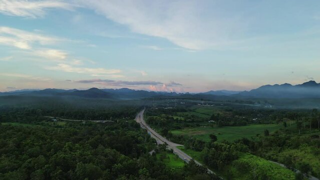 Northern Thailand Road Trip: Scenic Drive to Captivating Views. Stock Footage.